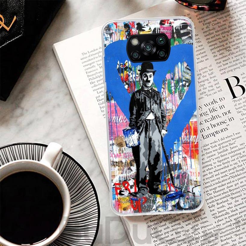 Чехол Banksy Graffiti Art для телефона Xiaomi Poco X6 X7 X5 Pro X4 Gt X3 Nfc F6 F5 F4 F3 F2 F1 M5S M4 M3 Корпус с принтом X