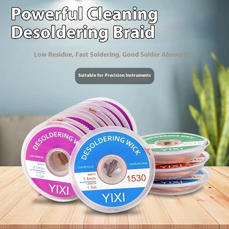1Pcs Soldering Wick Tin Lead Cord Flux 1-4Mm 1.5/3Meter Desoldering Mesh Braid Tape Copper Welding Point Solder Remover Wire