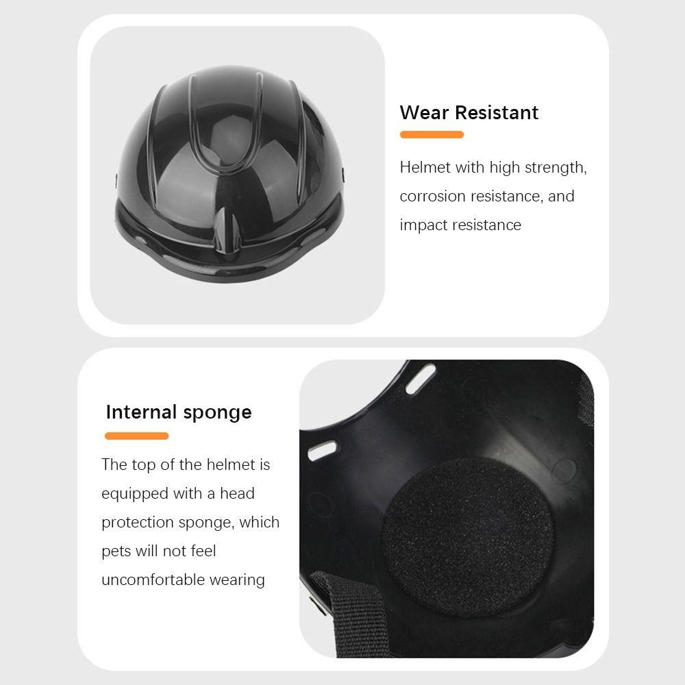 Adjustable Pet Dog Helmets Solid Color Pet Locomotive Helmet Fashion Puppy Safety Helmet  Cat