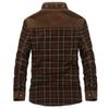 Мужские осенне-зимние повседневные толстые теплые рубашки Camisa Masculina Chemise Homme мужские шерстяные флисовые пальто в стиле милитаркоати