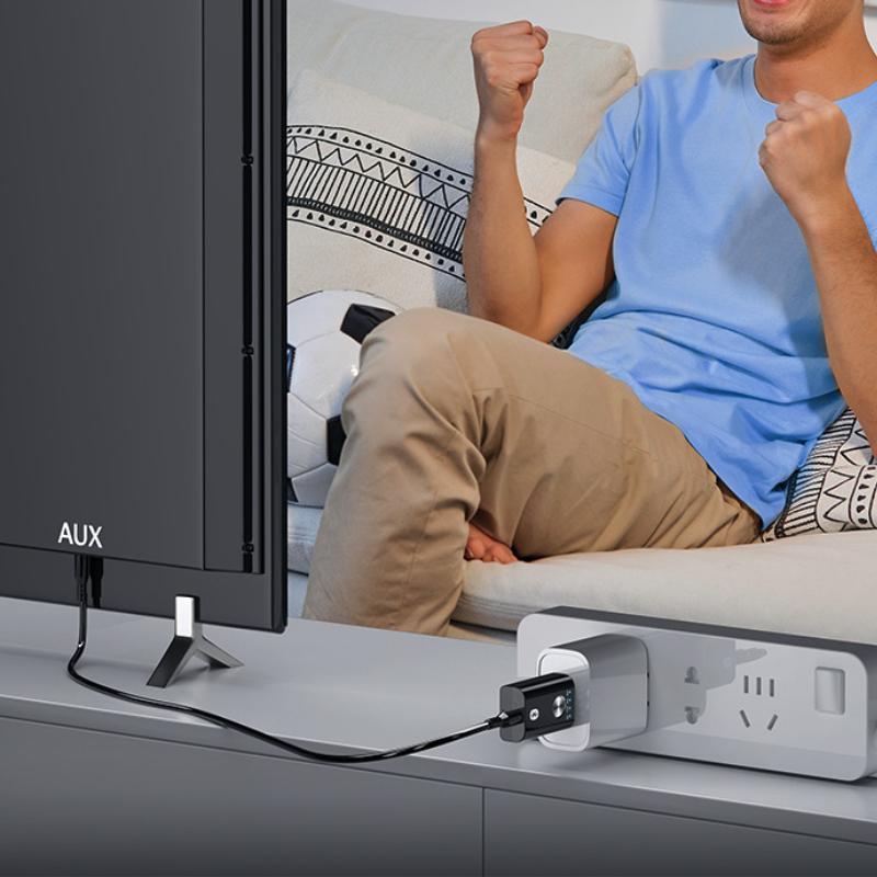 4 в 1 USB Bluetooth-совместимый адаптер Аудио передатчик Приемник USB на разъем 3,5 мм Звуковая карта Внешняя звуковая карта для ПК Ноутбук ТВ Автомобильный динамик