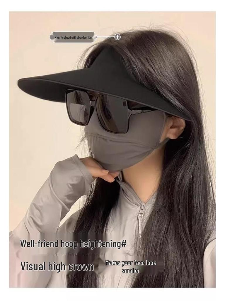 Women's Seamless Large Brim Ice-Feel UV Protection Foldable Sun Hat