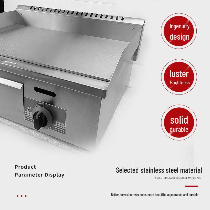 Commercial Gas Griddle for Pancakes, Teppanyaki, BBQ, and Crepes