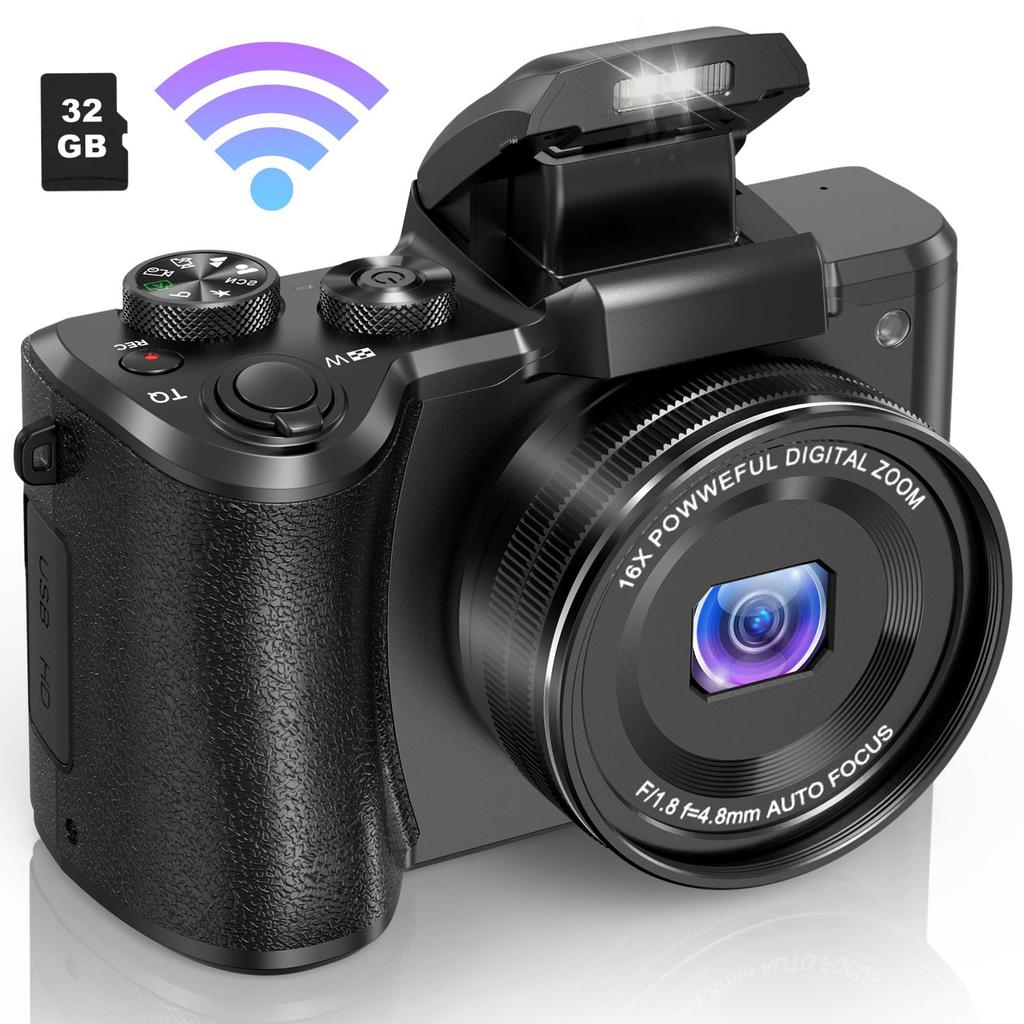 8K Digital Camera, 88 Megapixels, Sends Images To Smartphones, Retro Design, 48 Million Effective Pixels, 6-Axis Image Stabilization, Front and Rear