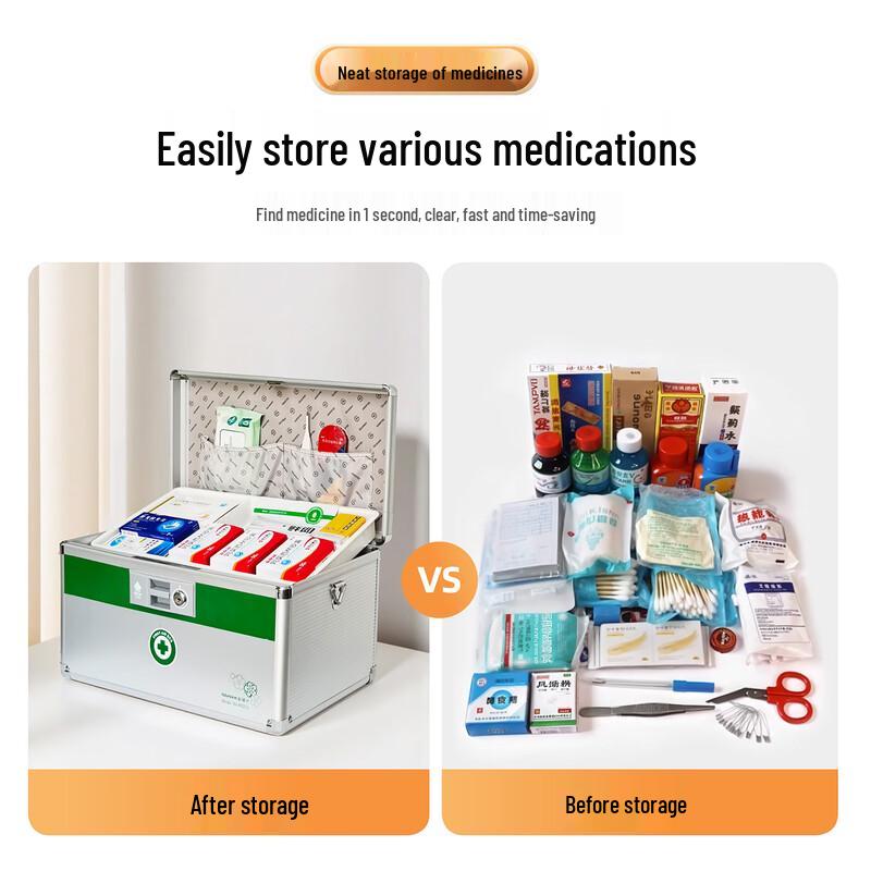 12-дюймовый многофункциональный алюминиевый сплав First Aid Storage Box