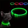 LED Dog Collar, Adjustable Light-Up Safety Pet Necklace, USB Rechargeable, Anti-Lost Luminous Collar For Nighttime Visibility