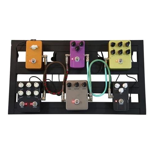 Limnyves Guitar Pedal Board, Guitar Effect Pedal Board, Aluminum Alloy Pedal Board with Carrying Bag, Effect Pedal Plate, Compact