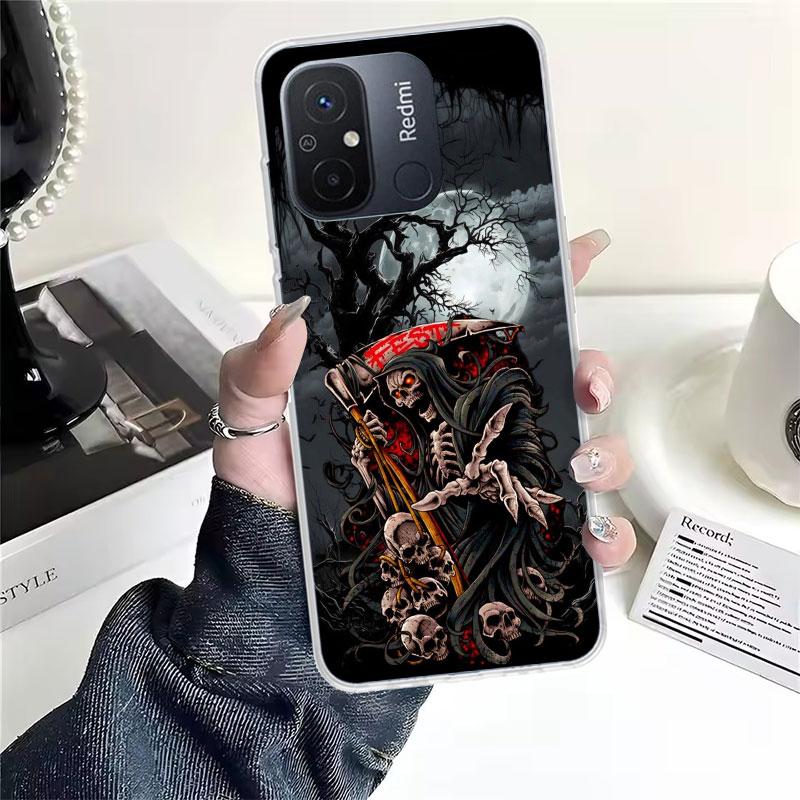 Смерть Жнец Череп Коса Для Xiaomi Redmi 13C 13 12C 12 14C Чехол для Телефона 10 10A 10C 9 9A 9C 9T 8A 8 7A 7 6A 6 Pro K70 K60 K4