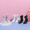 Handmade Dolls Shoes PU Leather Doll High-heeled Shoes Doll High Boots  60cm Dolls
