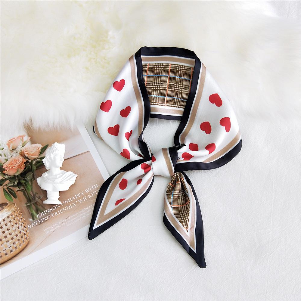 Двусторонний остроконечный шарф для женщин на весну и осень. Тонкая и длинная лента для сумки на запястье. Универсальный декоративный маленький шарф.