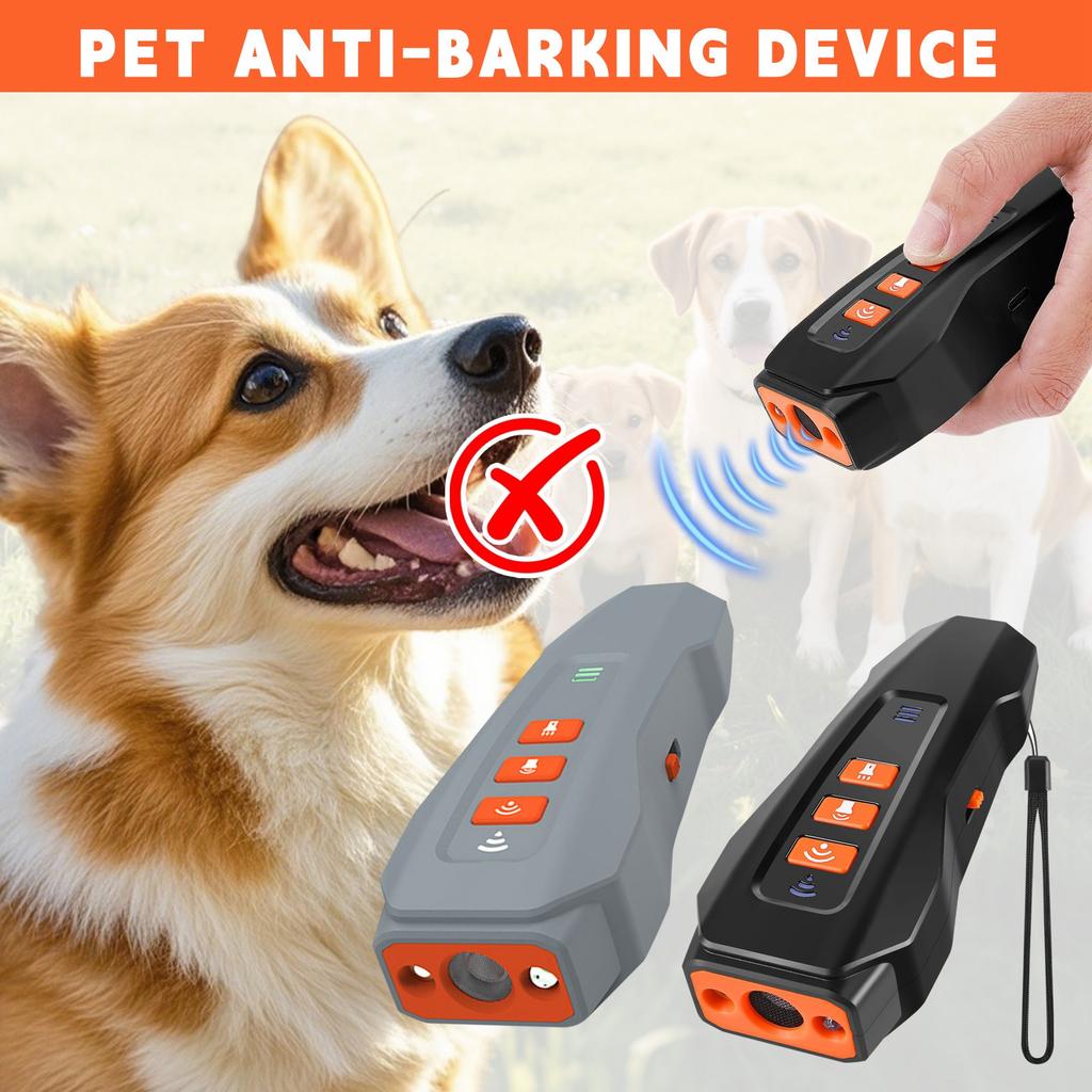 Dog Barking Deterrent, Rechargeable Anti-Barking Device For Dogs,  Dog Bark Control Device, Long Range 33 Feet, Replaces Painful Collars And Sto