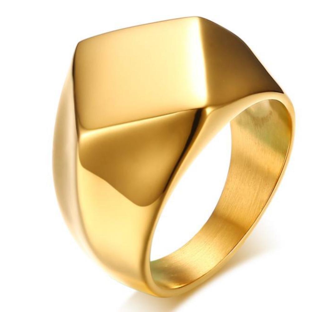 Скандинавское винтажное круглое квадратное неправильной формы гладкое кольцо не ржавеющее модное украшение для женщин