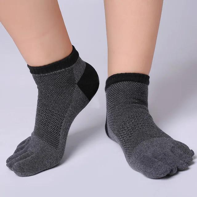 1 Pair Breathable Unisex Men Women Socks Sports Ideal For Five 5 Finger Toe Shoes Sale Solid Mesh Socks Men 2024