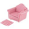Miniature Single Sofa Couch Armchair with Pillow for 1:12 Dolls DIY Dollhouse Accessories (#1)