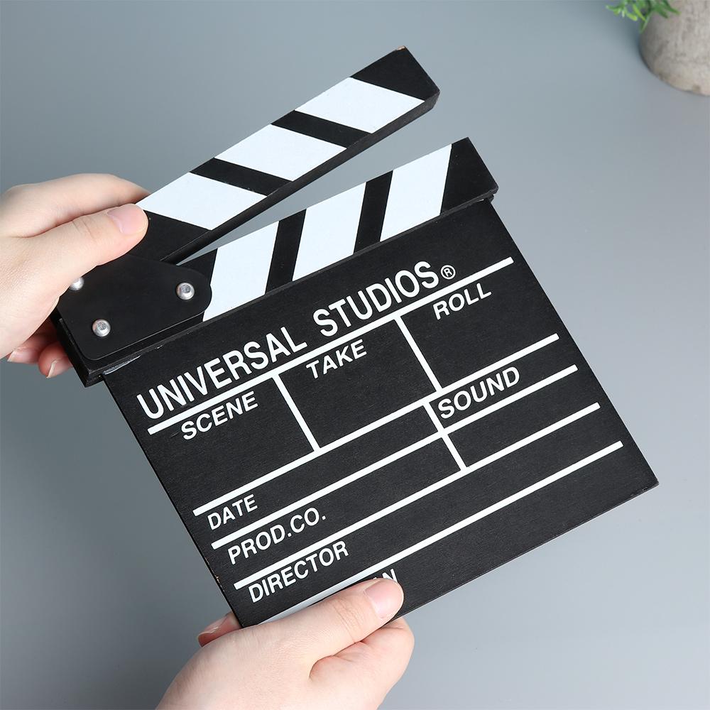 Дощечки Ручная работа Деревянная Режиссерская Хлопушка для видео Телевидение Фильм Кино Хлопушка Доска Грифельная Съемка Реквизит