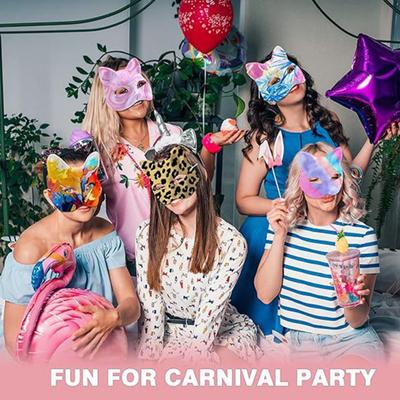 1/5 шт., маска для вечеринки, набор «сделай сам», заготовки для маски, креативная ручная роспись, персонализированная маска для кошки, регулируемые эластичные ремни, маска для косплея