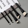 Luxurious 5-Piece Makeup Brush Set with Animal Hair for Blush & Powder Application