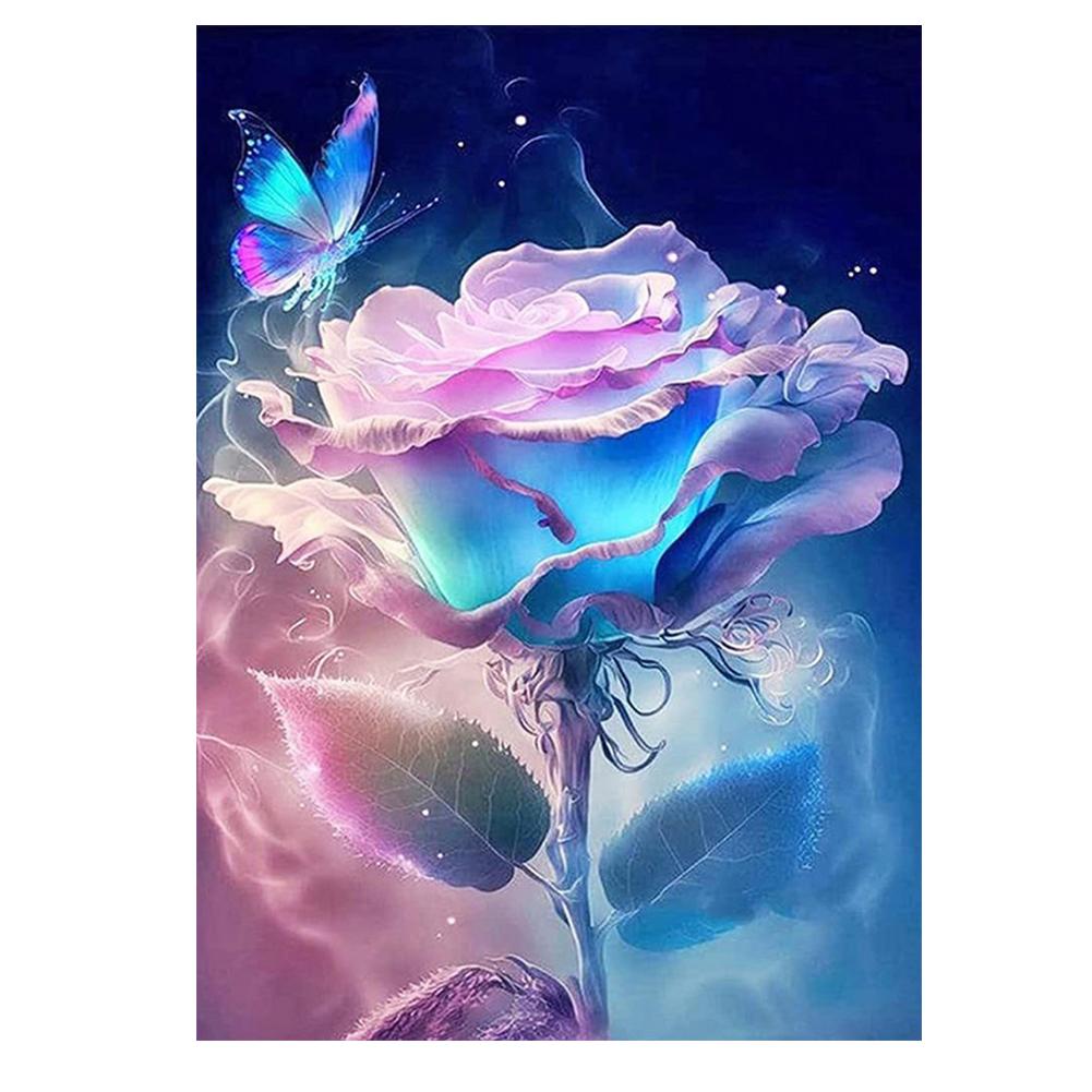 30x40cm Rose Flower Diamond Painting Full Round Square Diamond Living Room Bedroom Decorative Artwork DIY Kit