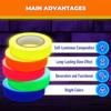 6Rolls Fluorescent Cloth Tapes Multi Purpose Luminous Tape Set for Crafts and Projects Colorful Tape