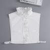 Korean Stand Fake Collar for Women Shirt Front Ties Detachable Collars Removable White Stand Dress Sweater False Collar