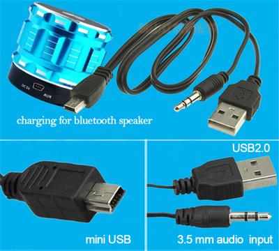 Usb2.0 Зарядный шнур к мини-USB-штекеру 3,5 мм с разъемом для аудио Bluetooth-кабеля