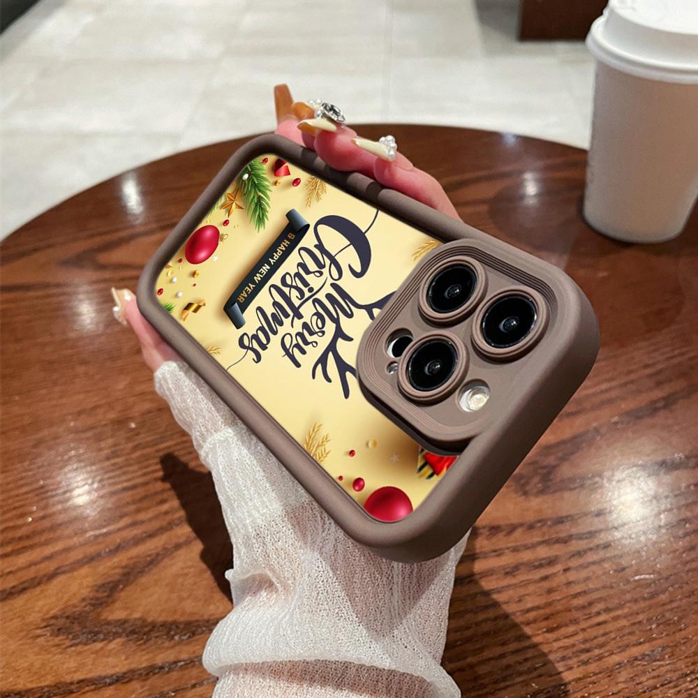 N118 Новогодний Веселый Рождественский дизайн Мягкие чехлы для телефонов Angel Eyes для iPhone 16 15 14 13 11 Pro Max 8 7 6s Plus 12 mini XR XS Max SE Противоударный чехол