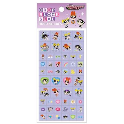 Kamio Japan Powerpuff Girls Падающий блок Плитка 248878 Наклейки, Фиолетовый, Наклейки, Наклейки, Декор, Пометки,
