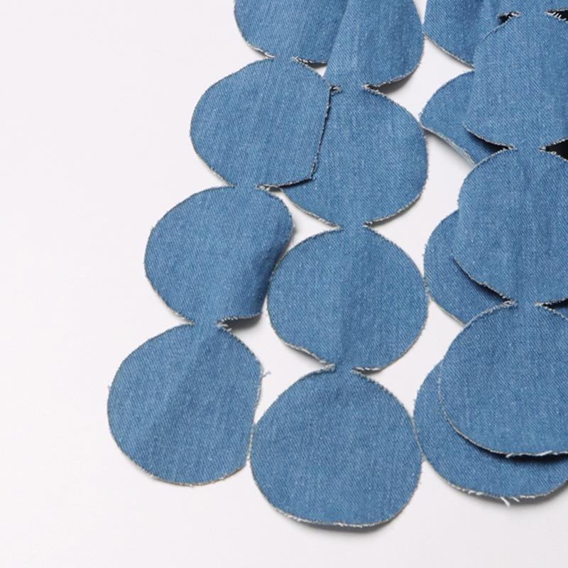 Spring 2025 Fashion: Sexy Blue Denim Tassel Suspender Dress for Women