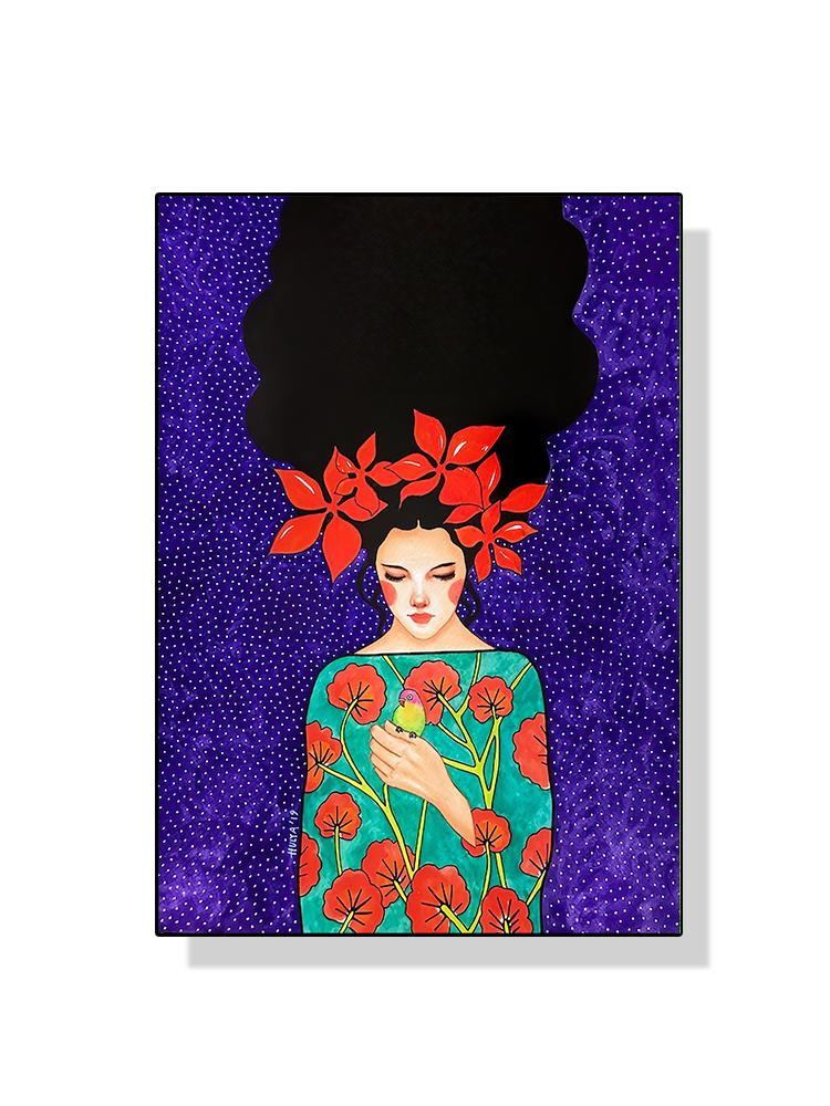 Абстрактный цветок женщина девушка волосы модный плакат холст живопись скандинавская настенная картина для современной гостиной украшения дома