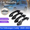 Накладка на дверную ручку из углеродного волокна для Volkswagen VW Caddy Украшение автомобиля Защитные аксессуары Гаджеты Наклейки Отделка