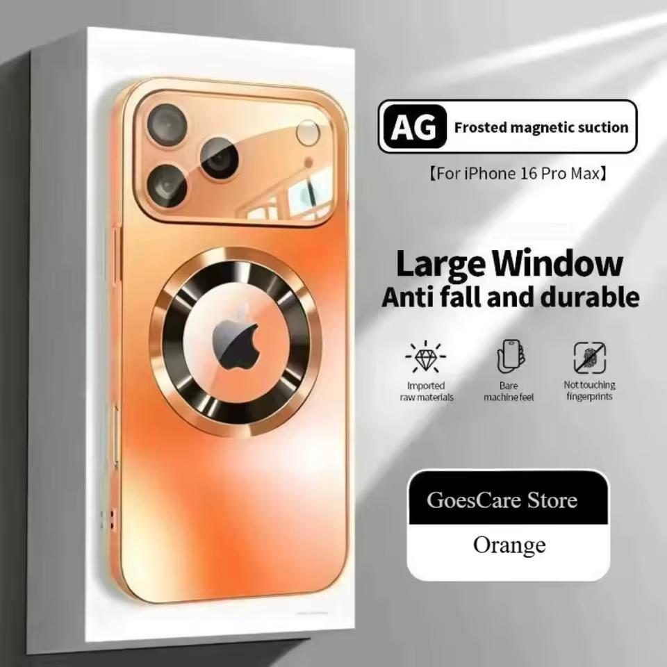 Новый роскошный матовый чехол цвета «металлический титан» для iPhone17 Air 16 15 14 Plus 13 12 11 Pro Max для Magsafe, чехол с защитой камеры и стеклянной линзой