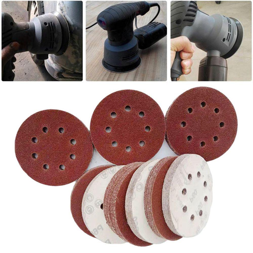 Perforated Replacement Sanding Discs Polished Red Sandpaper Self Adhesive Oxide Dry Sandpaper