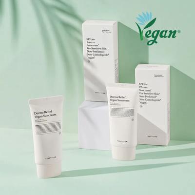 Derma Relief Веганский минеральный солнцезащитный крем без отдушек SPF50+ PA++++
