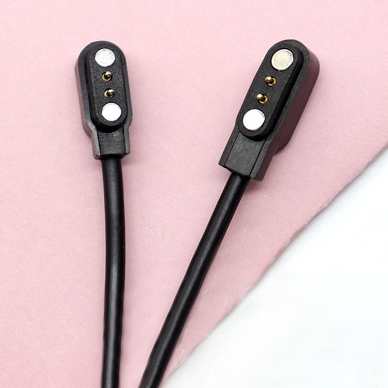 2-пиновый прочный магнитный зарядный кабель USB-линия шнур веревка черная для Willful IP68/Willful Смарт-часов