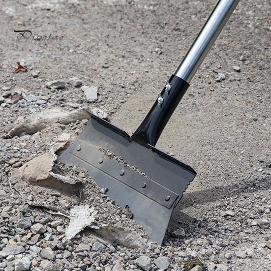 Скребок для льда на подъездной дорожке, плоская лопата со съемной длинной ручкой, прочная лопата для уборки, удаление сорняков для сада, тротуара, пола, льда, снега
