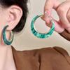 Серебряная игла круглые полые модные простые серьги ретро универсальные серьги легкая роскошь серьги с высоким чувством дизайна нишевые