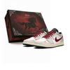 Air Jordan 1 Low CNY Horse Year, Three Times Laboratory, Plain Horse Red, Box Abrasion-Resistant L 553558-040(Team-S-BOX)-Random Packaging Bags
