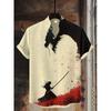 Men's Fashionable Shirts 3D Art Printed Bushido Patterns Casual And Comfortable Shirts Summer Short-Sleeved Shirts Men Clothing