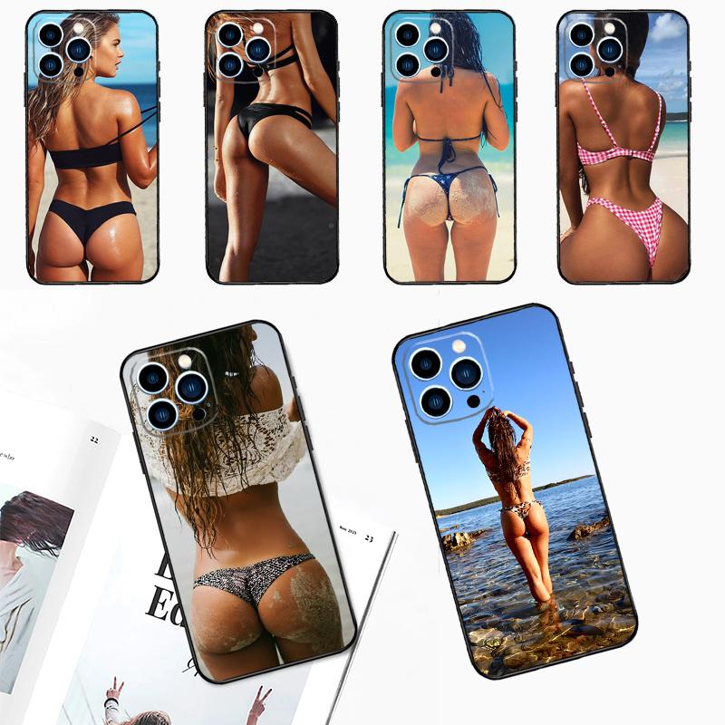 Чехол Sexy Bikini Girl для iPhone 15 14 Plus 11 12 13 Pro Max Mini X XR XS Max 7 8 Plus SE 2020 задняя крышка