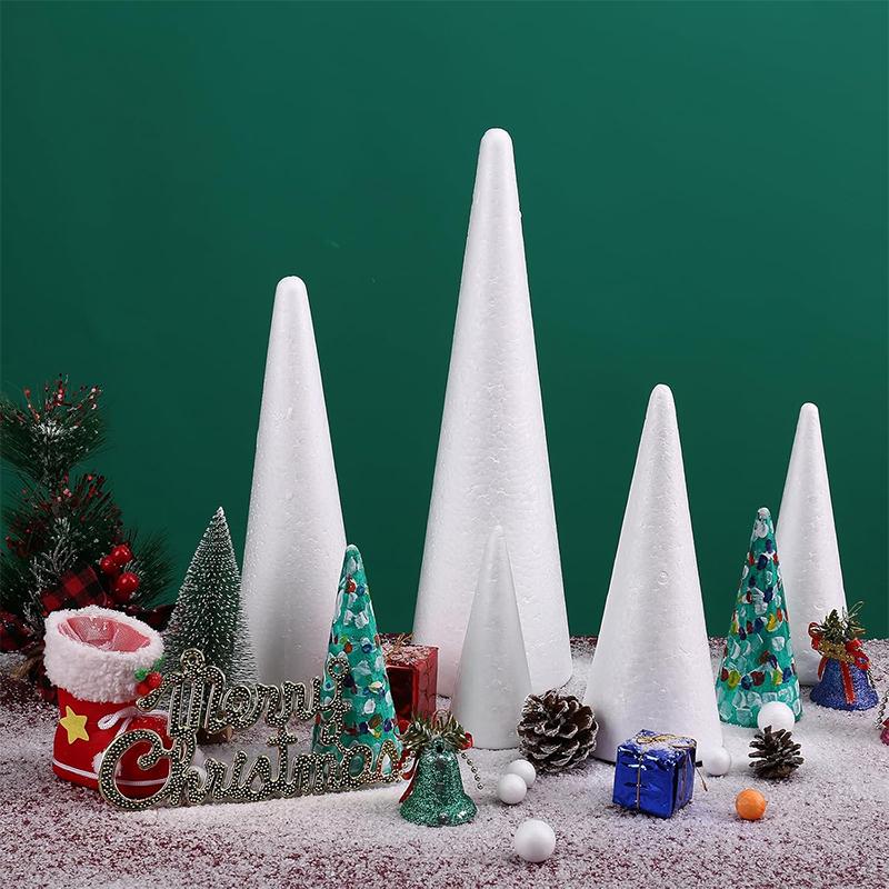 1pc White Solid DIY Cone Handmade Craft Polystyrene Foam Tip Cone For Home Craft Christmas Water Table