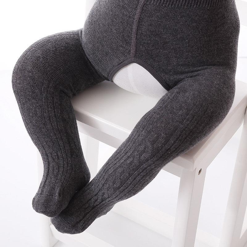 Детские колготки зима-осень однотонные мягкие хлопковые толстые теплые колготки для маленьких девочек плотные колготки для новорожденных мальчиков и девочек одежда