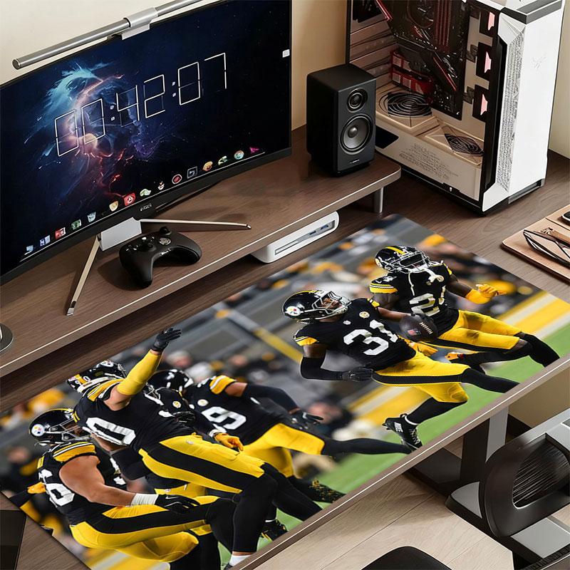 Steelers Players Mouse Pad, Large Gaming Desk Mat, Non-slip XXL Mousepad for Laptop & Tablet, Mini PC Playmat with Stitched Edges