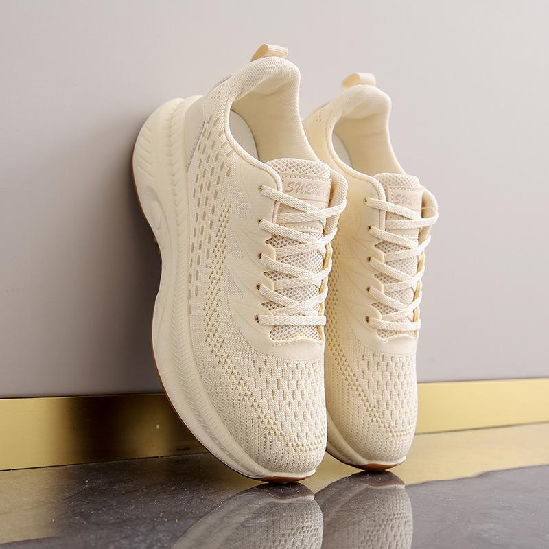 Ins Korean Version of Flying Woven Shoes Spring New Student Sports Shoes Breathable Fitness Running Casual Street Shot K2512