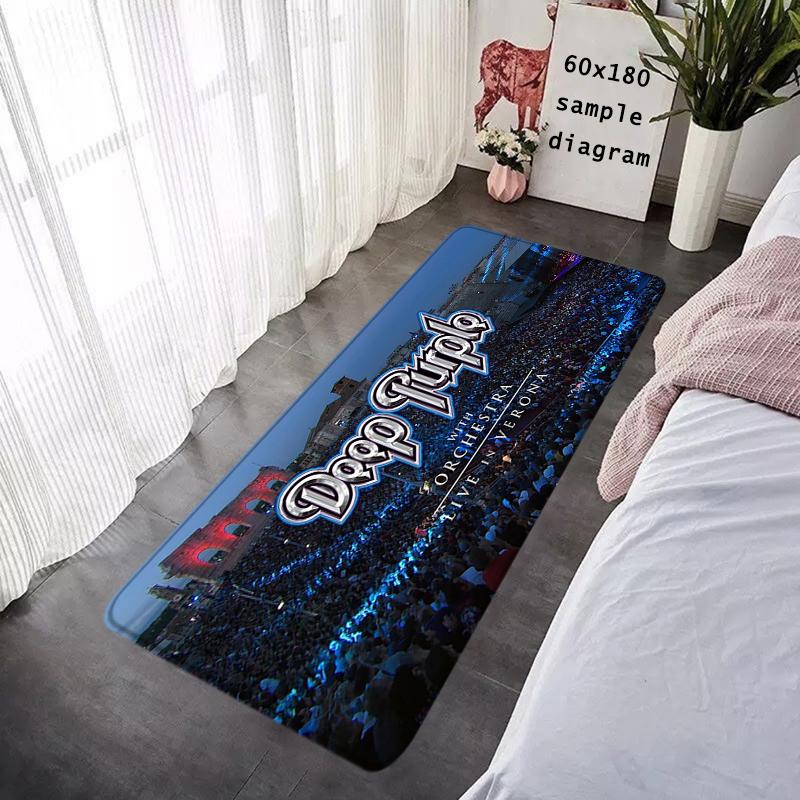 Foot Rug Welcome Floor Mat for Entryway Deep Purples Bath Hallway Carpet Kitchen Water Absorbed Rugs Fluffy Home Decor