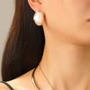 Elegant Baroque Imitation Pearl Choker Necklace Bangles Ring Earrings Set Women Chunky Circle Open Torques Collar Jewelry Set