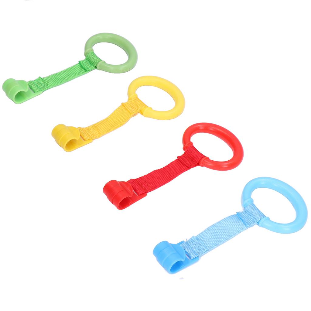4 шт. детские подтягивающие кольца, пластиковый материал, эргономичный дизайн, безопасные, практичные, разных цветов, помощник для ходьбы для малыша