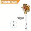 Thanksgiving Turkey Badge Reel. Durable, Retractable ID Clip for Nurses, Teachers & Office Staff.