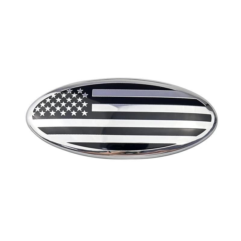 15X6.3CM Alloy Car Front Cover Badge Sticker for Ford Kuga Transit Ecosport Fiesta Focus Ranger Mondeo Edge Trunk Emblem Decal CVV1