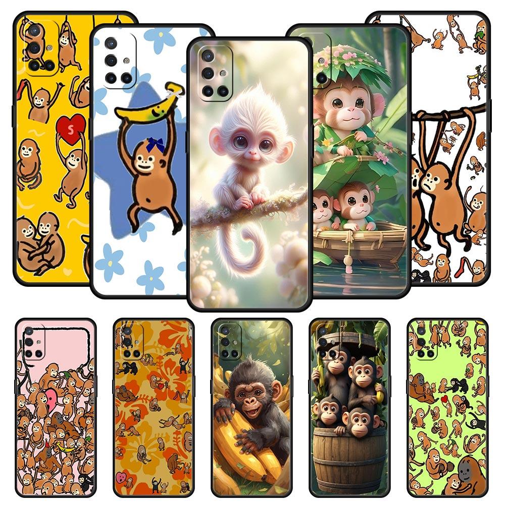 Phone Case For Oneplus 13R 13 12 10T 11 R10 Nord N100 N200 N10 9 9R CE 2 3 Z Pro Lite 5G Soft TPU Cover Monkey And Banana Capas