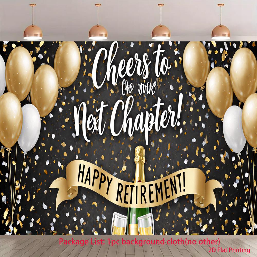 2D plane festive retirement celebration theme decoration multi-functional background fabric polyester fiber